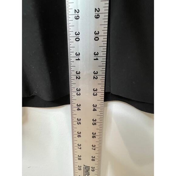 COS Dress Women Size 4 Black Pleated Waist Structured Scuba Peplum Minimalist - Picture 8 of 9